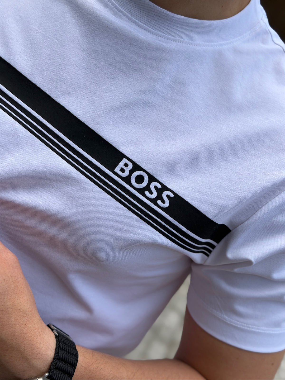 Camiseta BS Blanca Líneas