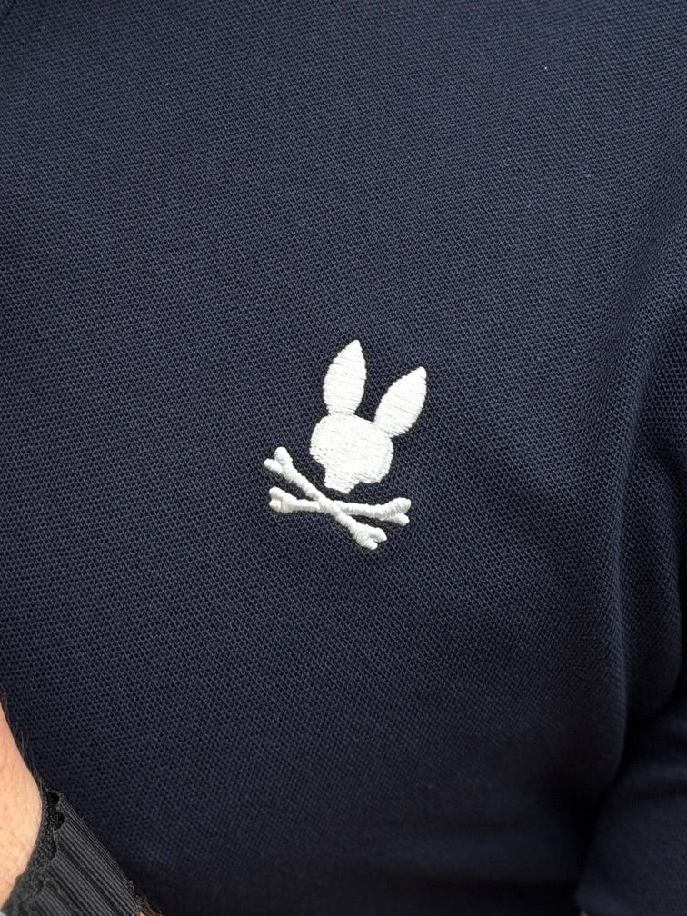 Polo Psycho Bunny Azul Oscuro Combinado