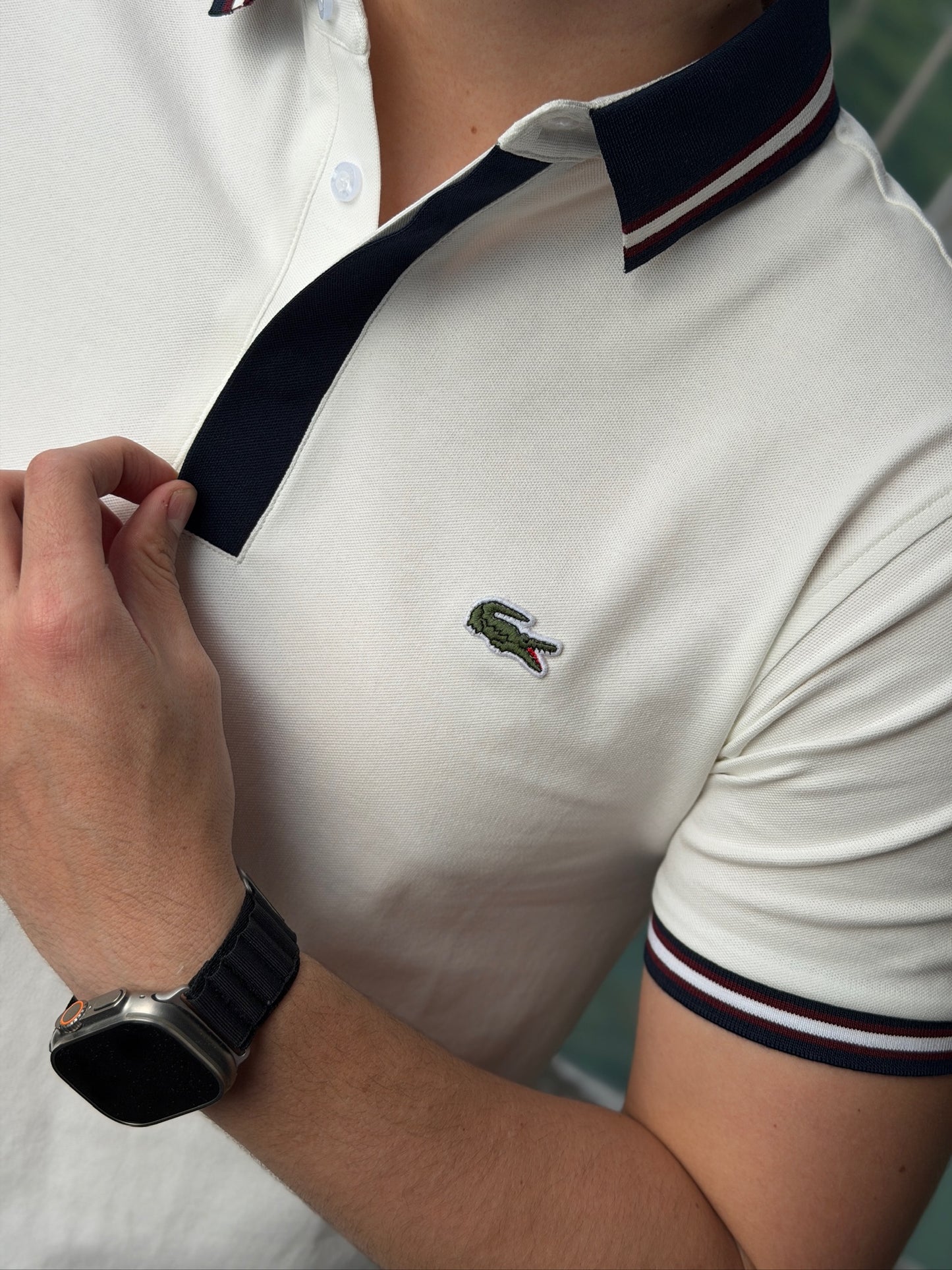 Polo Lacoste Blanco