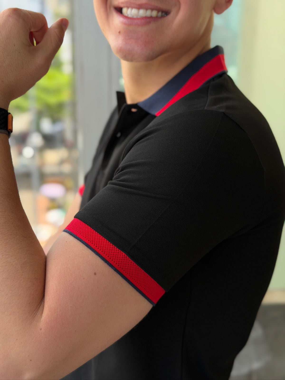 Polo LC Combinado Negro