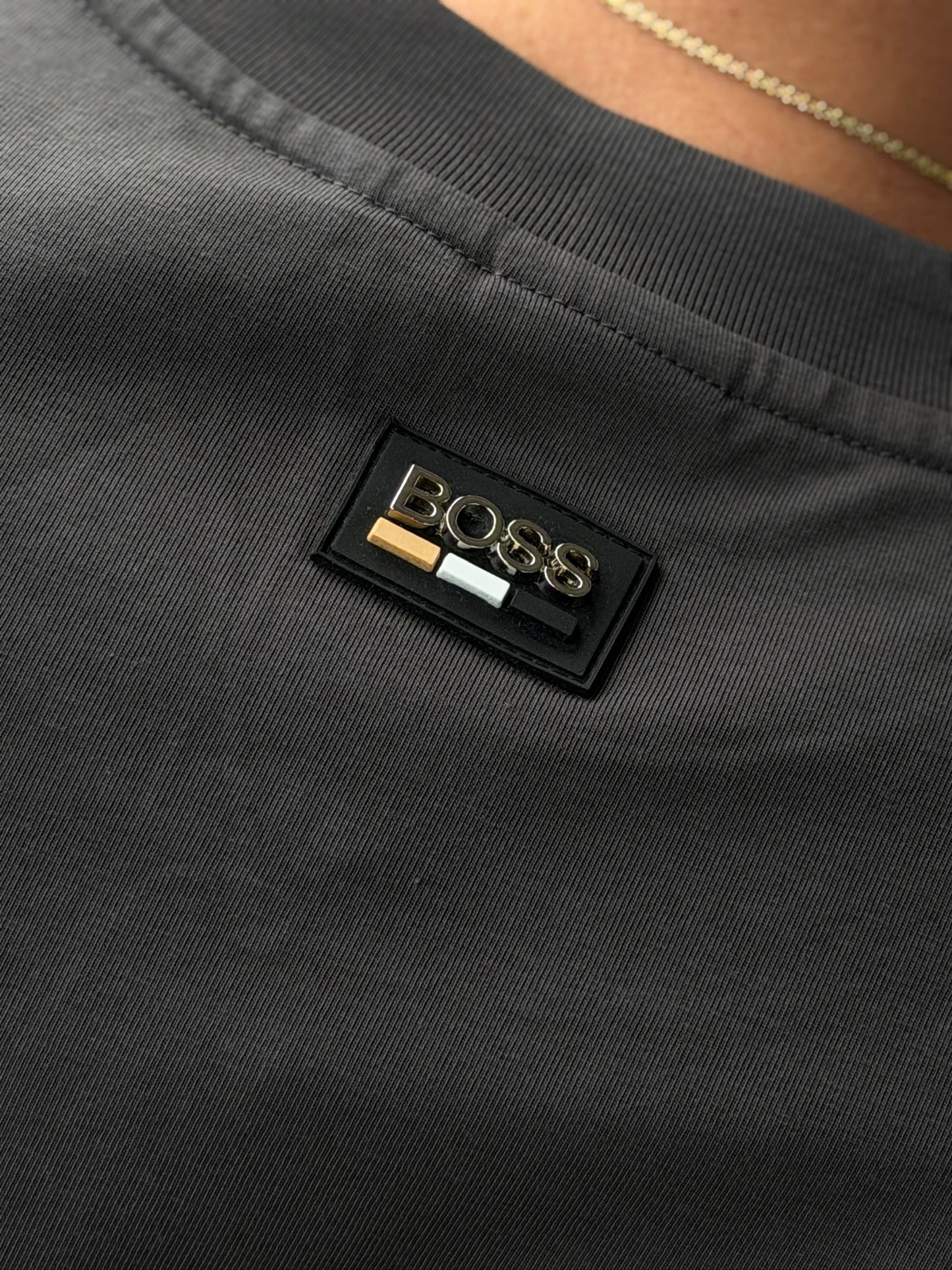 Camiseta Alto Gramaje Boss Gris