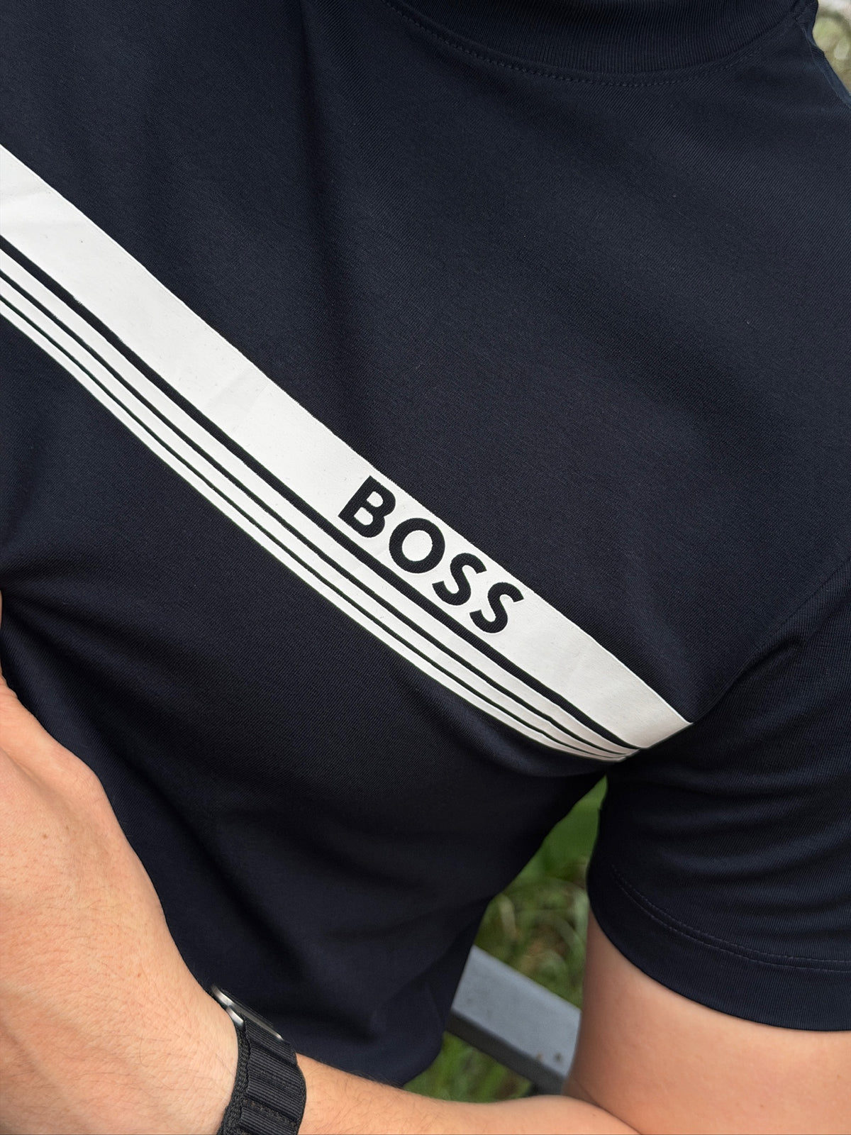 Camiseta BS Azul Oscura Líneas