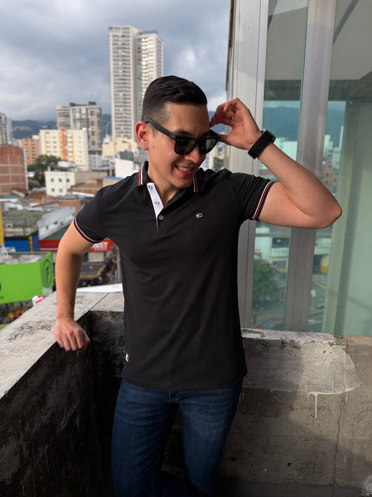 Polo TH Básico Negro