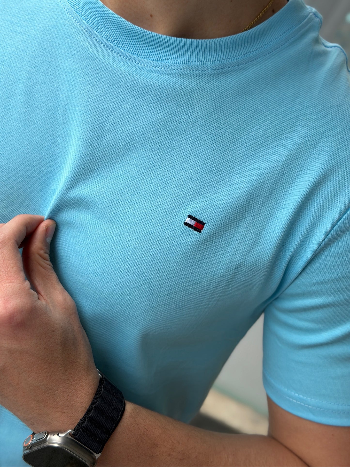 Camiseta Tommy Hilfiger Celeste