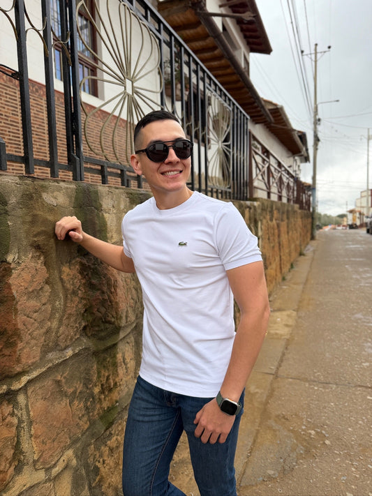 Camiseta Lacoste Pique Blanca