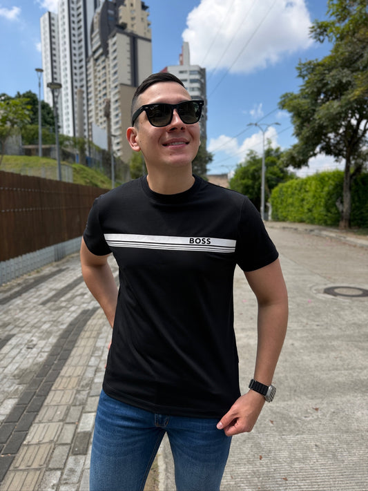 Camiseta BS Negra Líneas