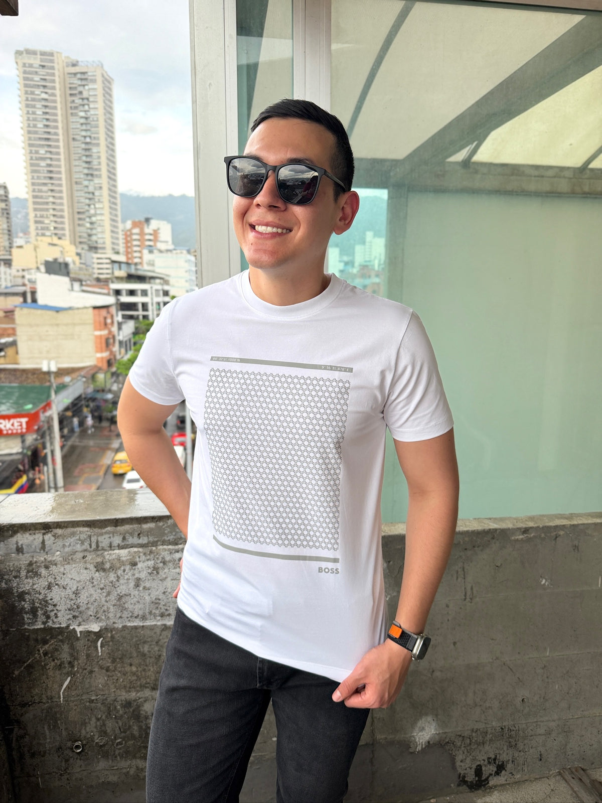 Camiseta BS Edición Panal Blanca
