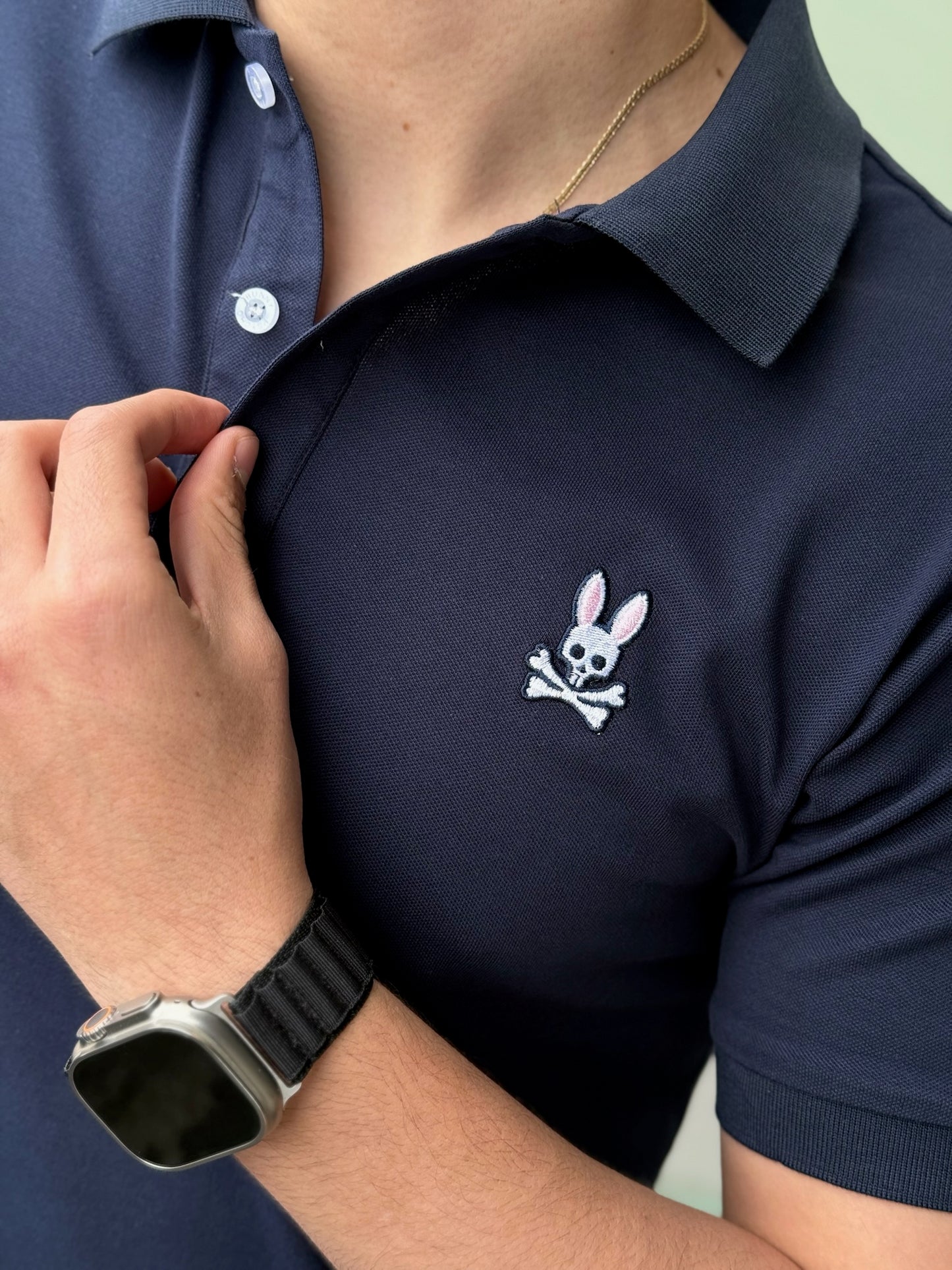 Polo Psycho Bunny Azul Oscuro