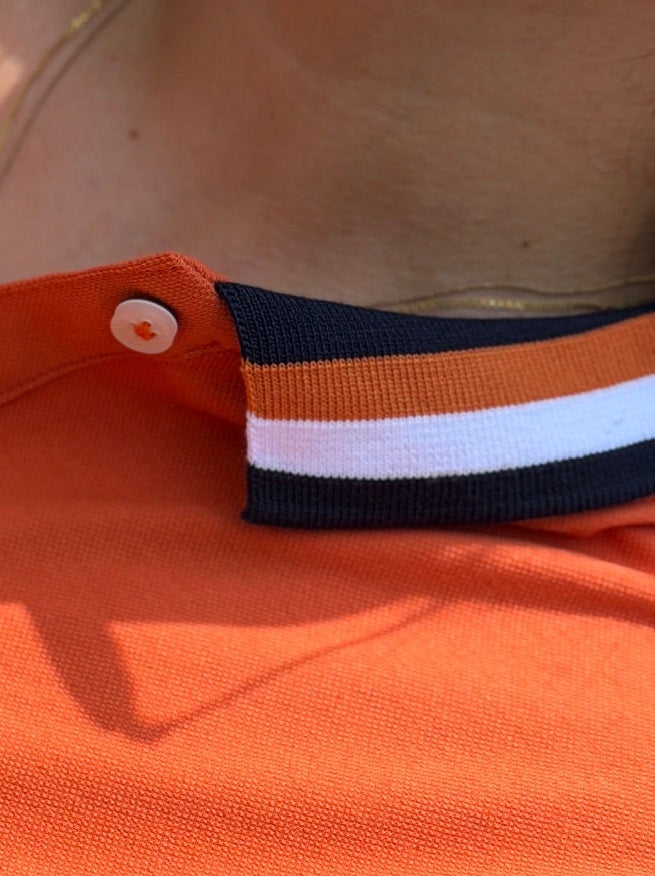 Polo De Dama Tommy Hilfiger Botones Terracota