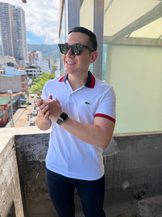 Polo LC Combinado Blanco