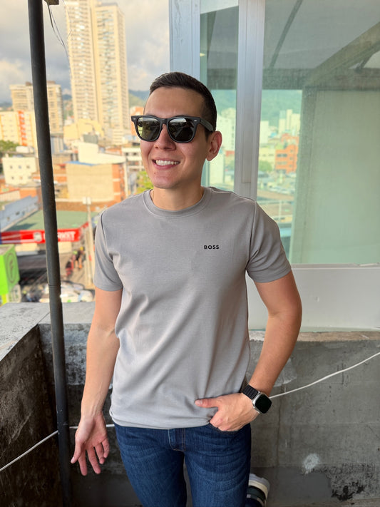 Camiseta Boss Gris