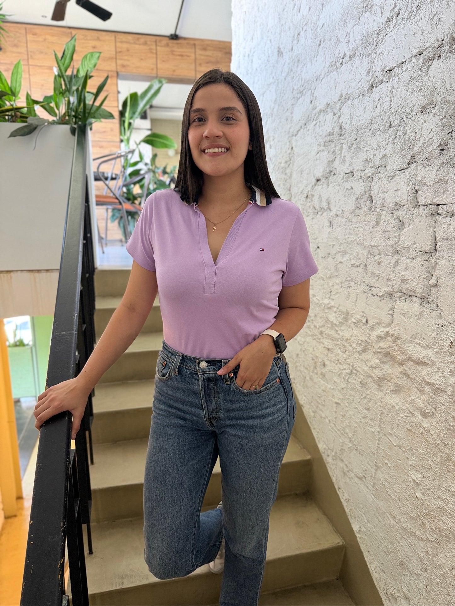 Polo De Dama Tommy Hilfiger V Lila