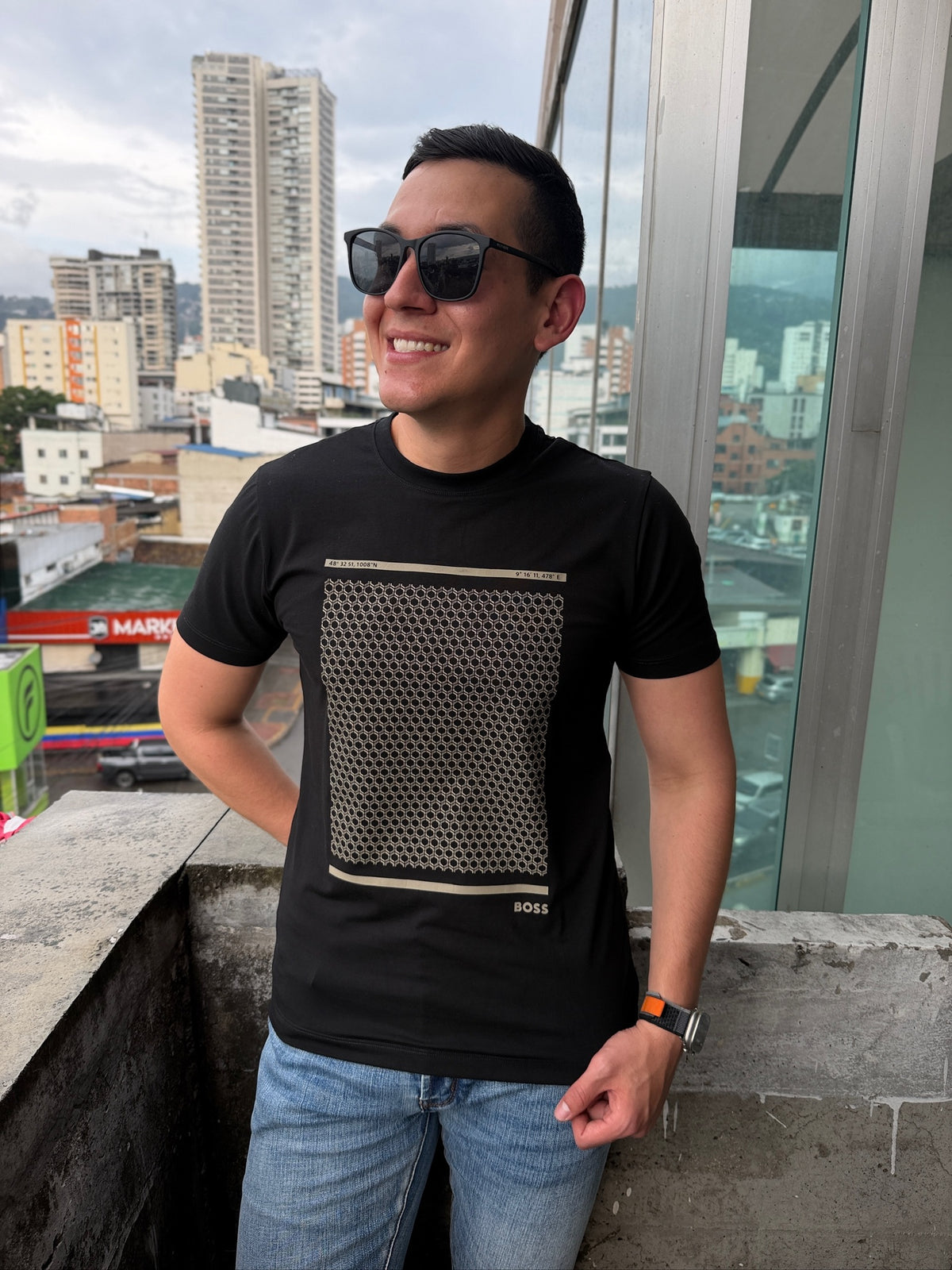 Camiseta BS Edición Panal Negra