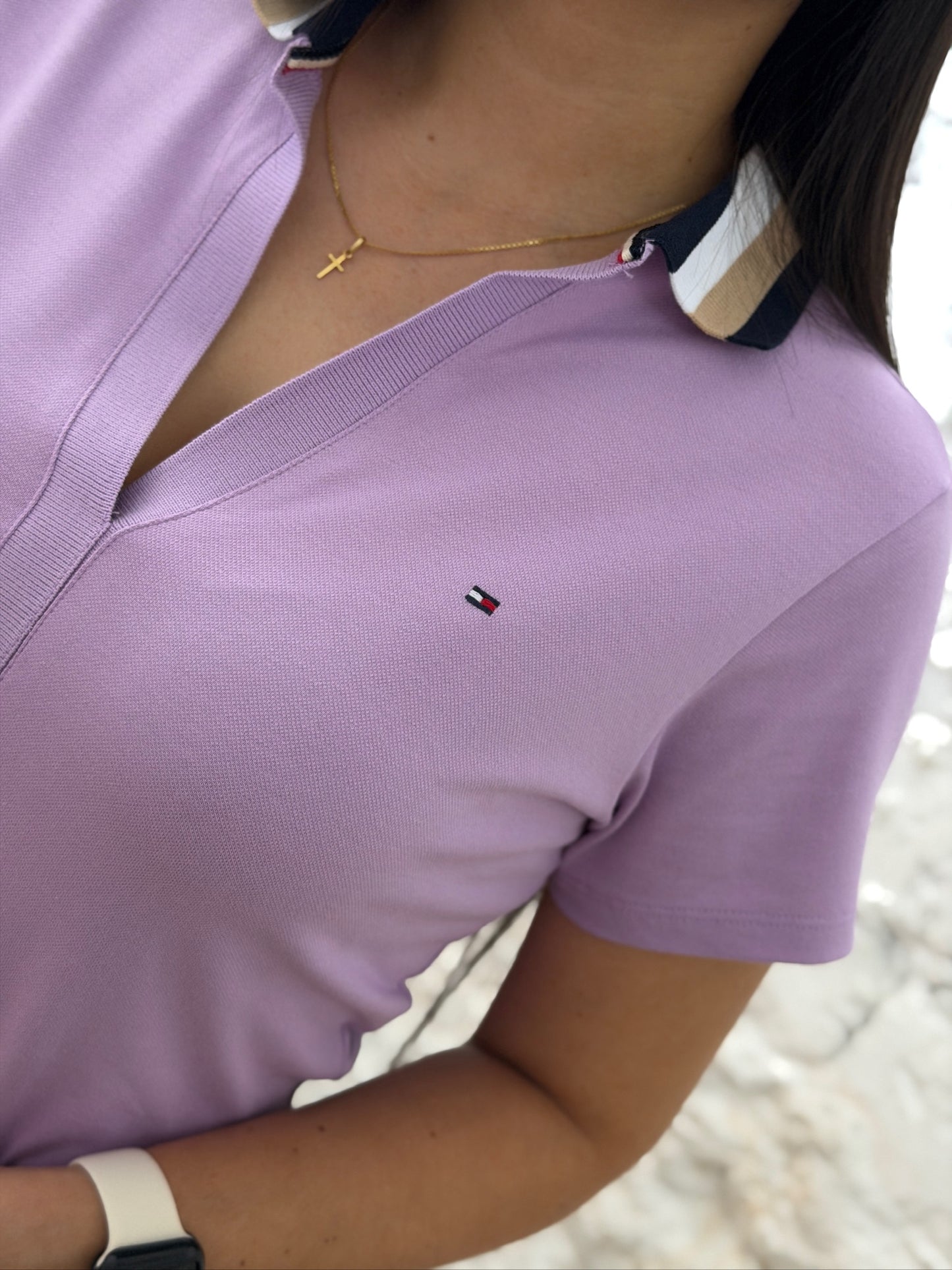 Polo De Dama Tommy Hilfiger V Lila
