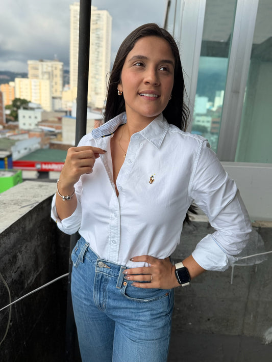 Camisa De Dama RL Blanca