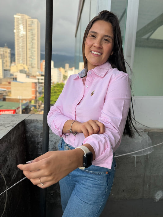 Camisa De Dama Ralph Lauren Rosada