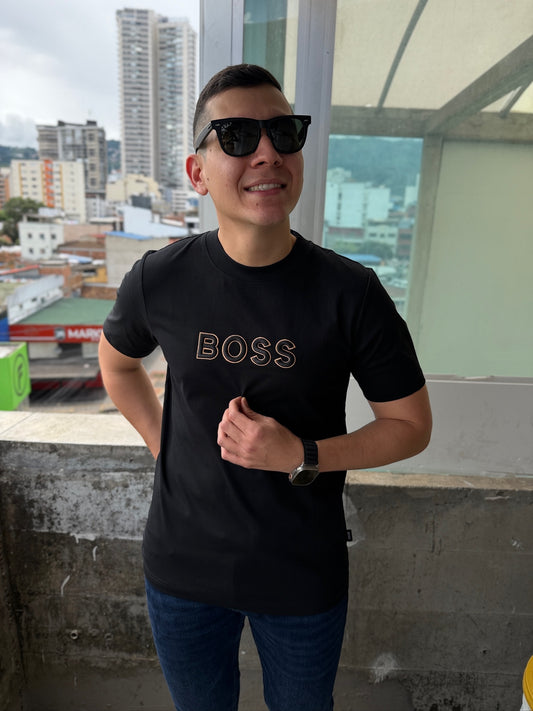 Camiseta Alto Gramaje Boss Negra