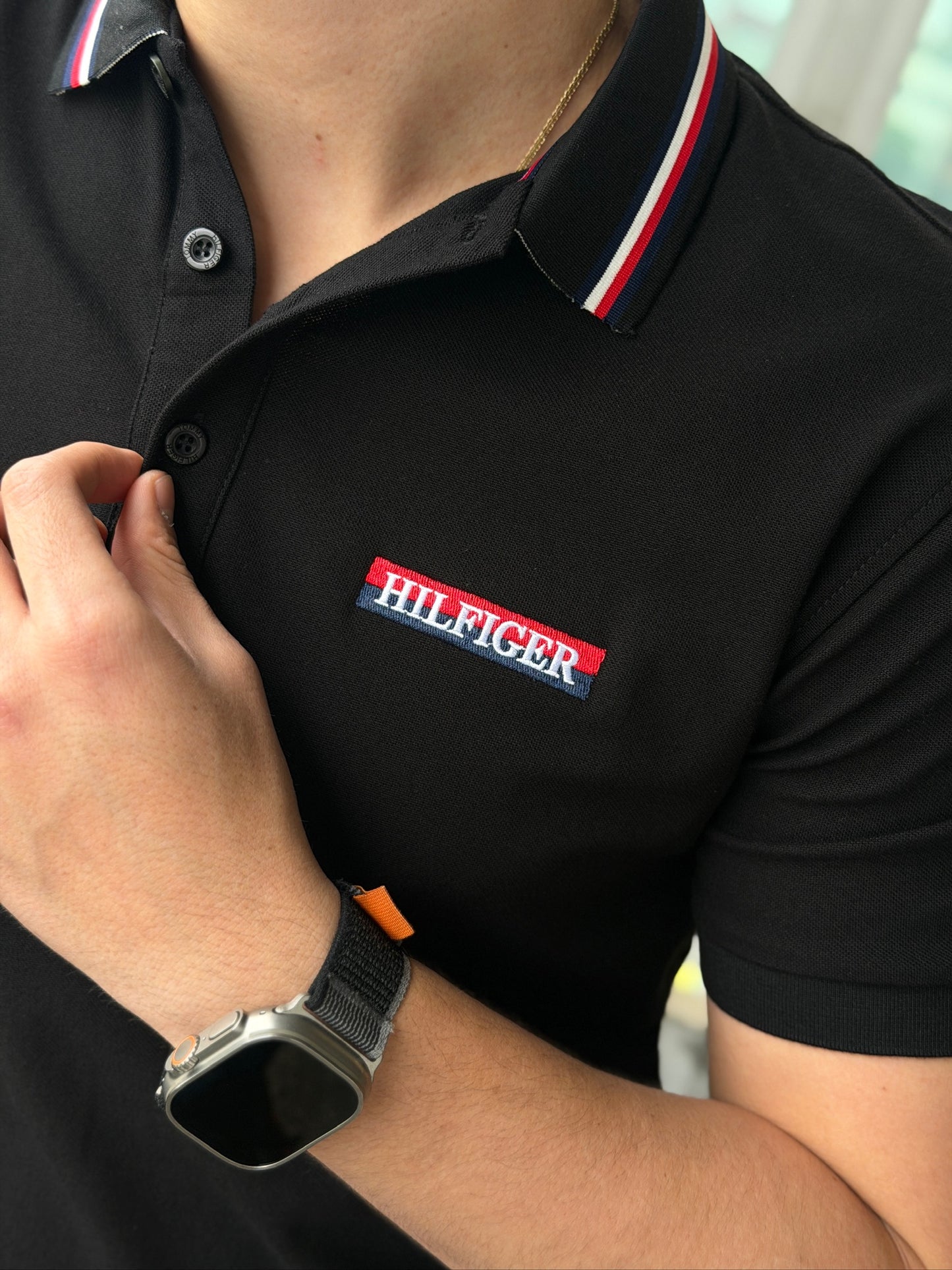Polo Básico Hilfiger Negro