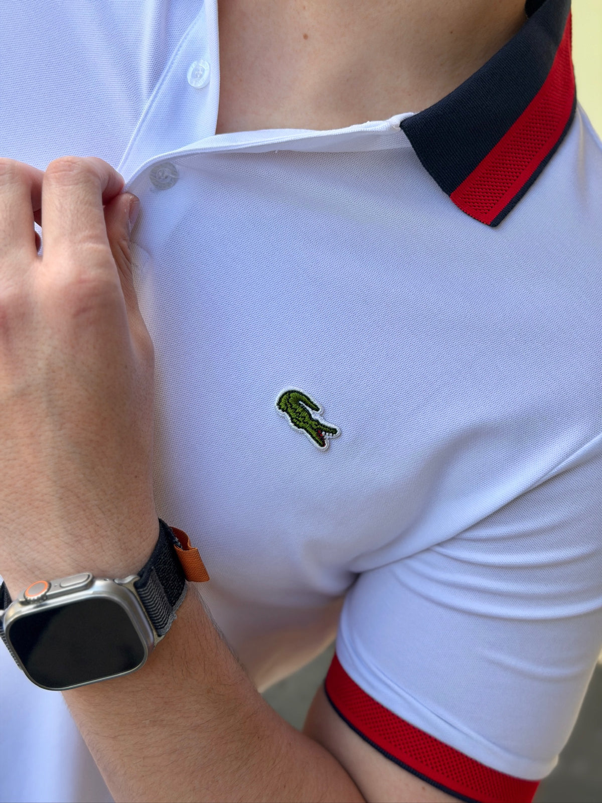 Polo LC Combinado Blanco