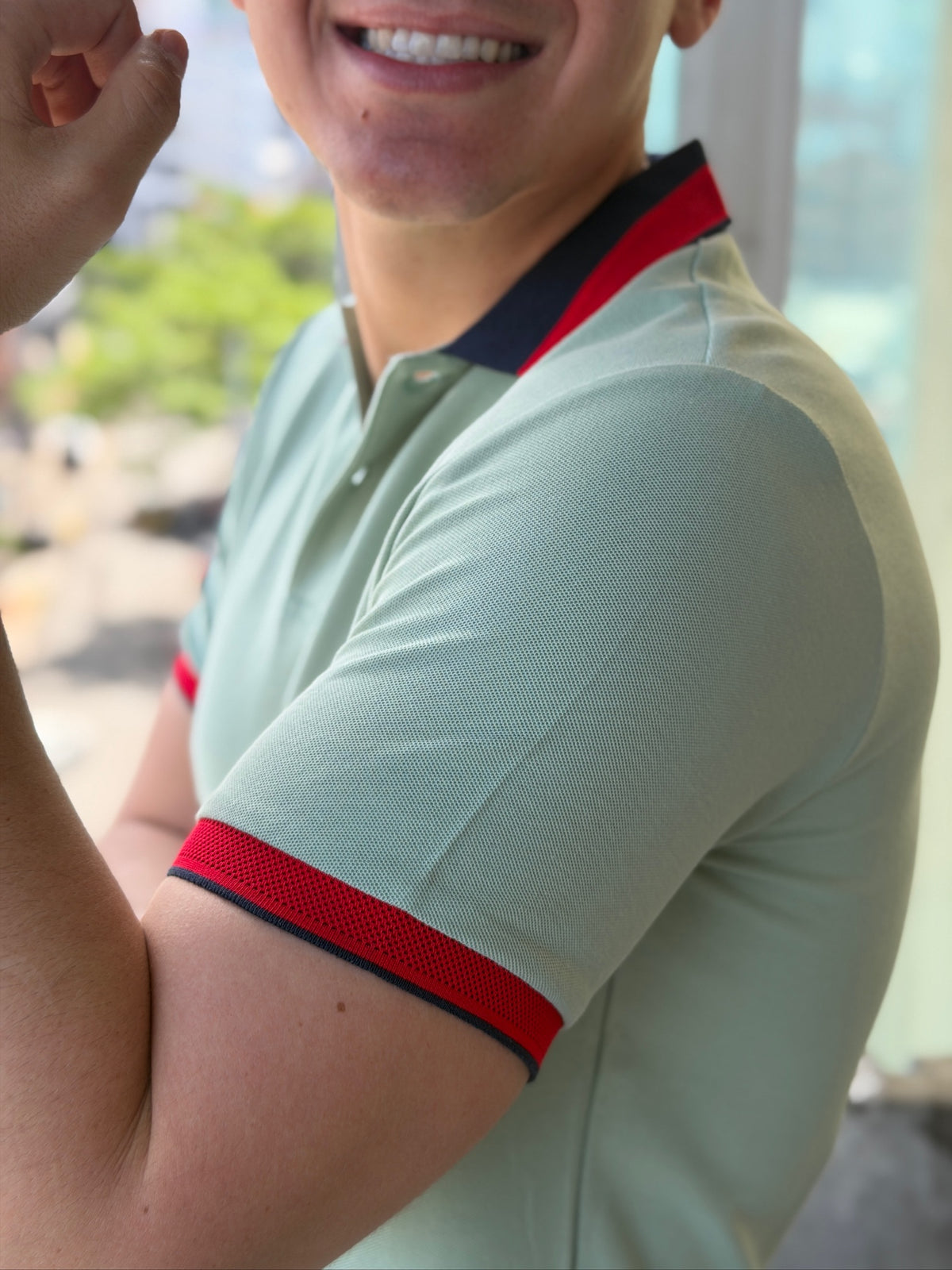 Polo LC Combinado Verde