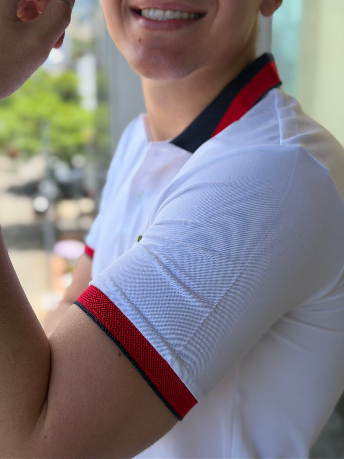 Polo LC Combinado Blanco