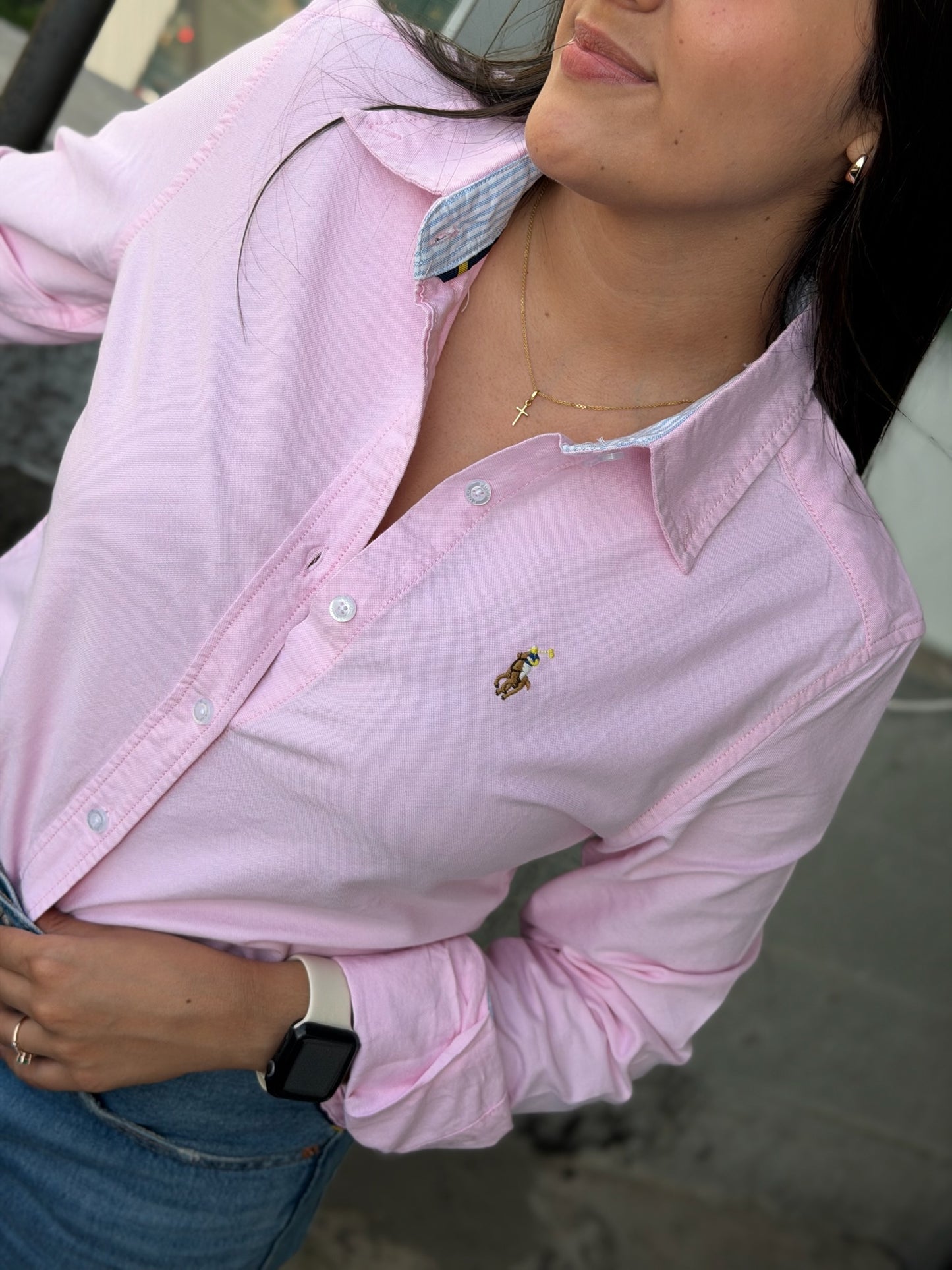Camisa De Dama Ralph Lauren Rosada