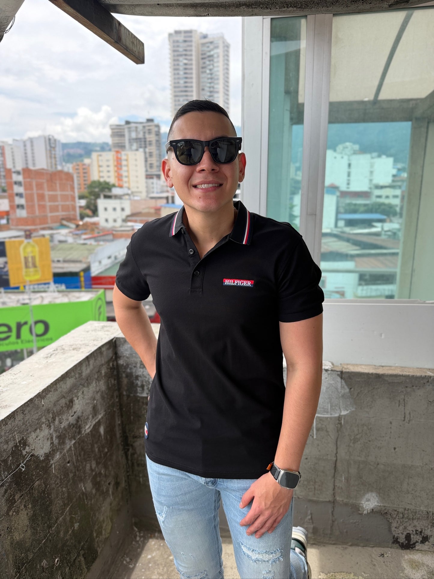 Polo Básico Hilfiger Negro