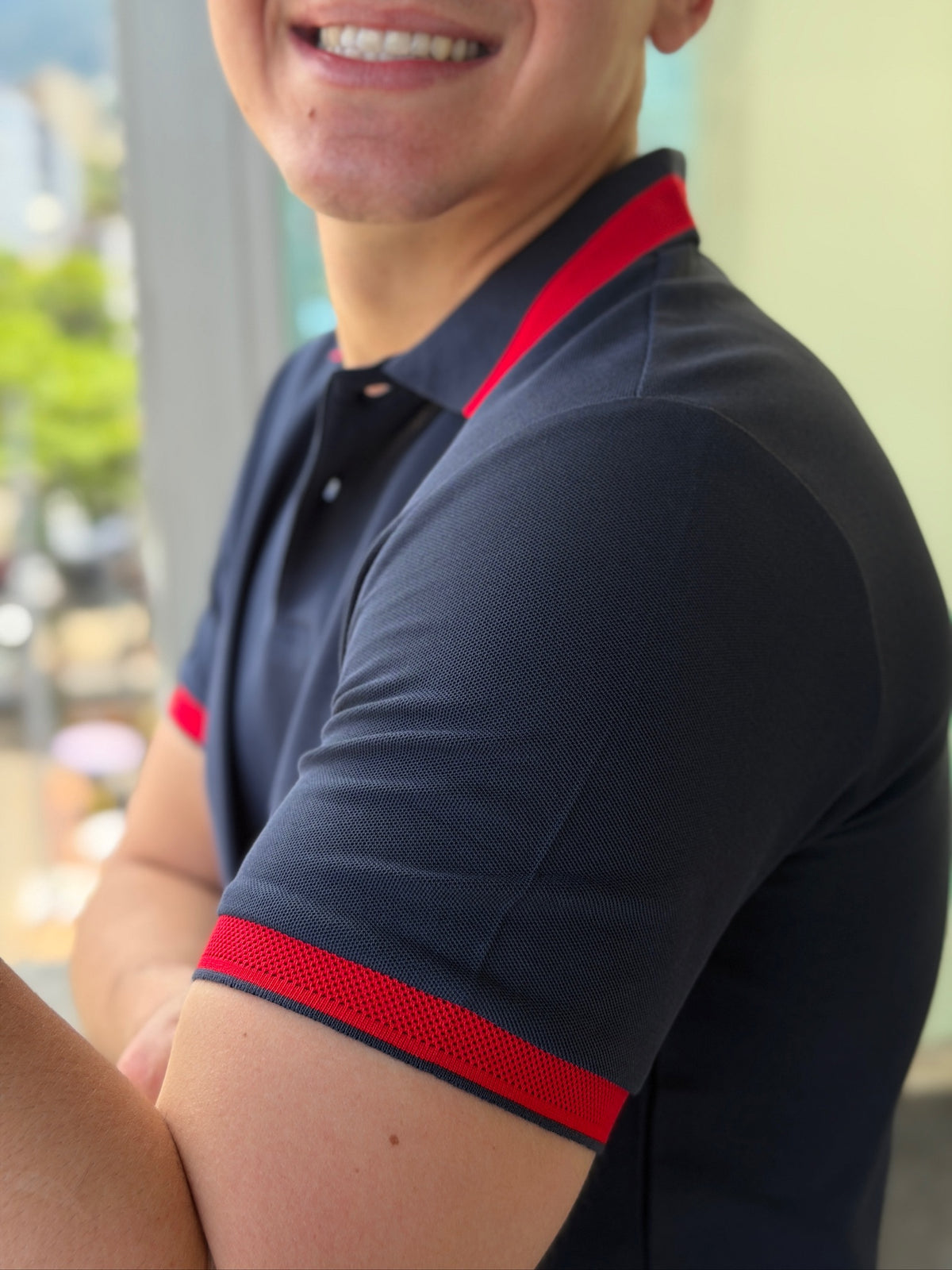 Polo LC Combinado Azul Oscuro