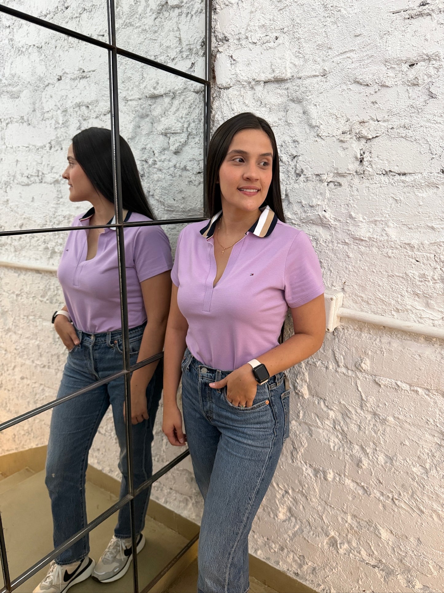 Polo De Dama Tommy Hilfiger V Lila